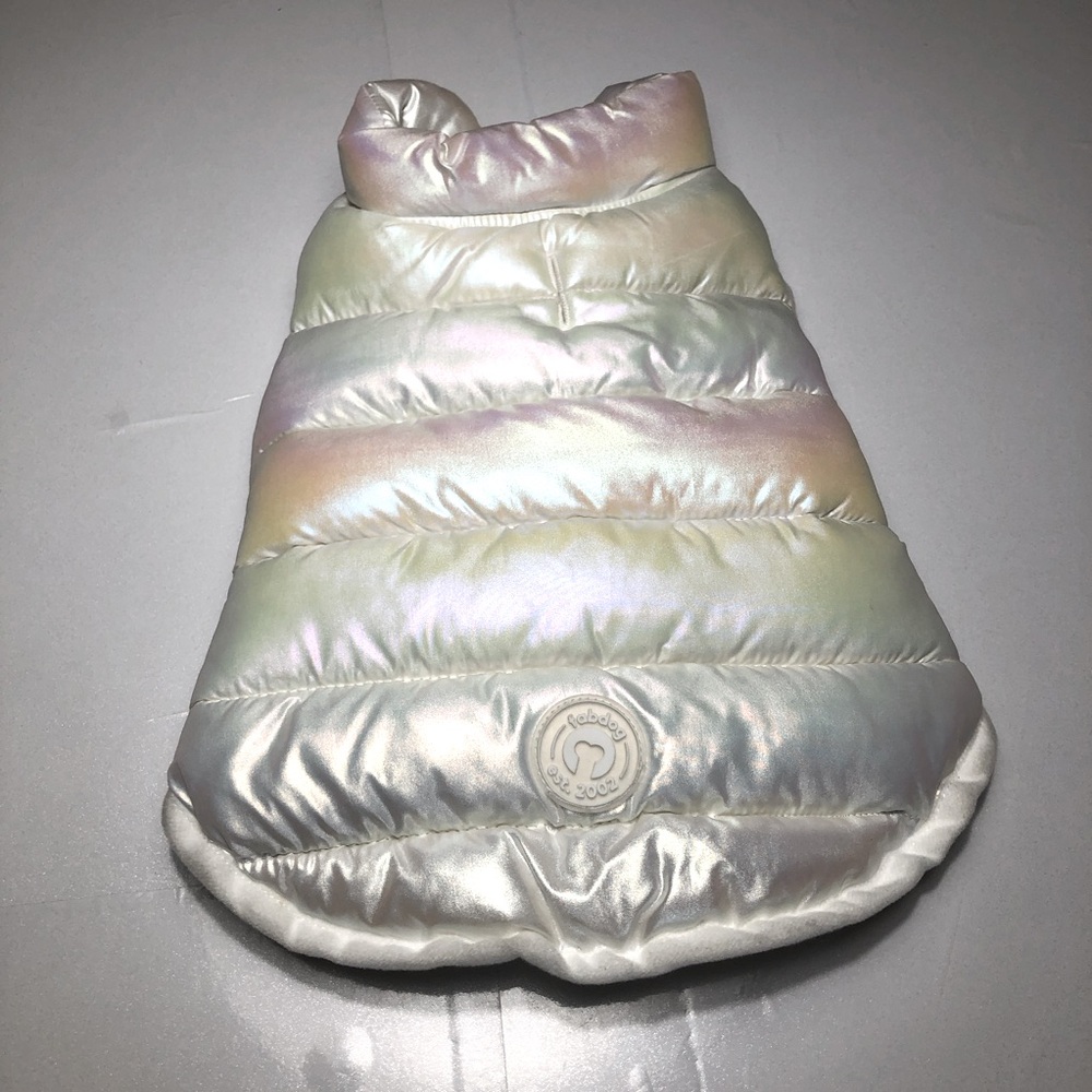 Fabdogs Fleece Lined Puffer Jacket with Velcro Chest Closure size 12” Small